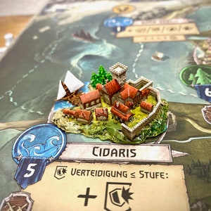City miniature (#16) compatible with The Witcher Wild Hunt board game or others