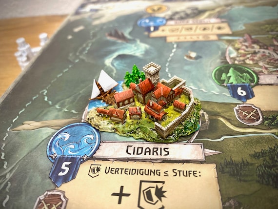 City miniature (#16) compatible with The Witcher Wild Hunt board game or others