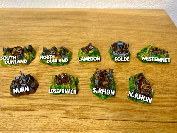 City miniatures compatible with War of the Ring board game