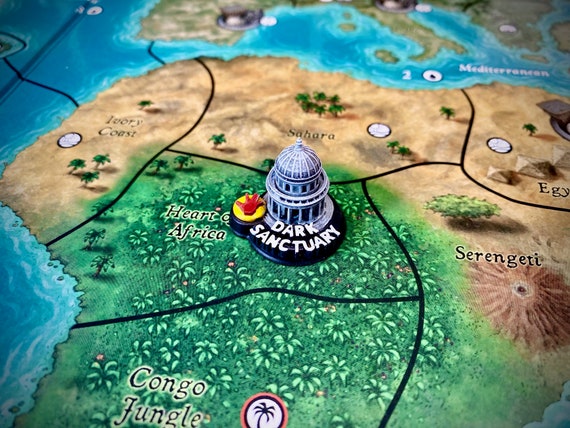Dark Sanctuary marker compatible with Fortune and Glory board game (set of 6)