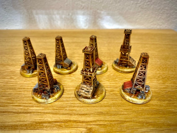 Oil Derrick set for board games like Defenders of the last Stand