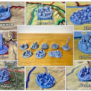 Set 2 - 3D City miniatures compatible with War of the Ring