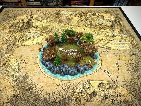 Forgotten Island miniature for board games like A Touch of Evil or others (unpainted)