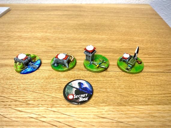German Army Bases compatible with Fortune and Glory Board game (set of 4 different pieces)