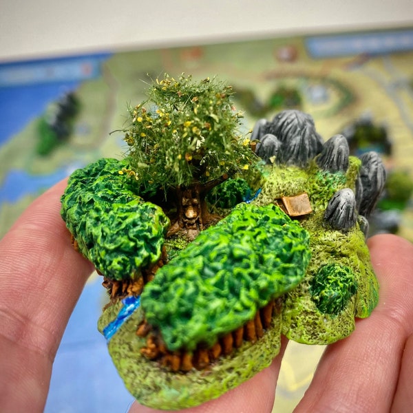 Old forest miniature with Old man willow