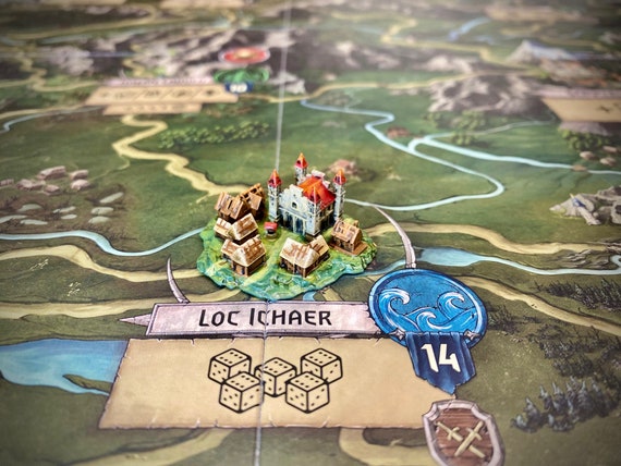 City miniature (#15) compatible with The Witcher Wild Hunt board game or others