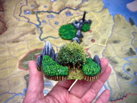 Elven stronghold miniature for board games