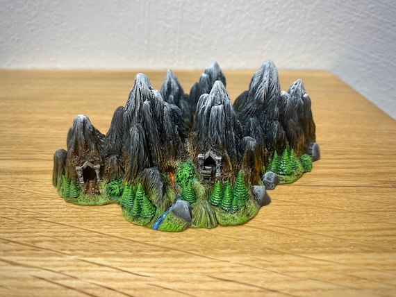 Dwarven Hills miniature for board games (detailed version)