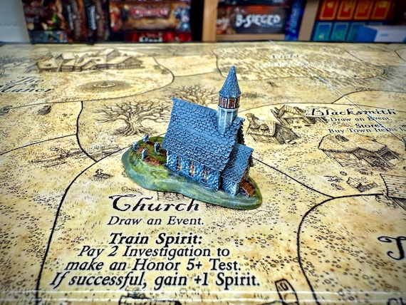 Church miniature for board games like A Touch of Evil or others (unpainted)