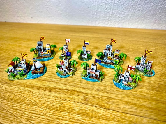 Fortress miniature set for pirate board games like Merchant & Marauders (unpainted)