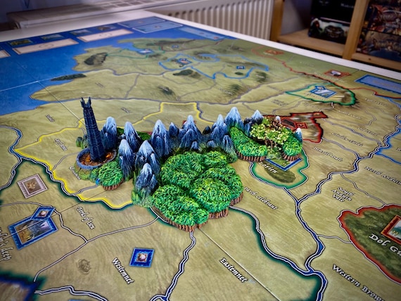 Dark Tower + Big forest + Elven Stronghold --- NEW with removable forest (4 pieces)