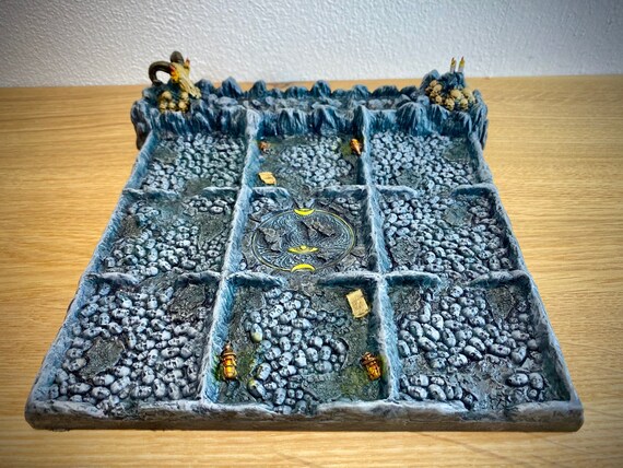 3D Dashboard for Boardgames (detailed with skulls, lanterns, rocks, candles)