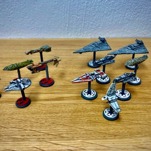 DIGITAL Ship Stands compatible with Rebellion Board Game STL file