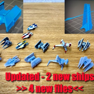 DIGITAL Starships compatible with Rebellion Board Game - Set #1 WITH free Soldier miniatures