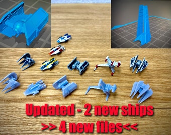 DIGITAL Starships compatible with Rebellion Board Game - Set #1 WITH free Soldier miniatures