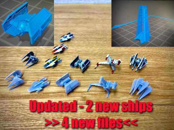 DIGITAL Starships compatible with Rebellion Board Game - Set #1 WITH free Soldier miniatures