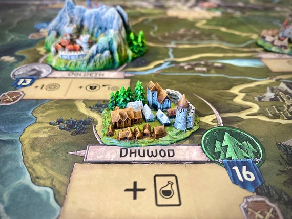 City miniature (#13) compatible with The Witcher Wild Hunt board game or others