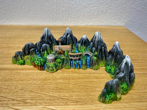 River City miniature for board games (detailed 2 pieces)