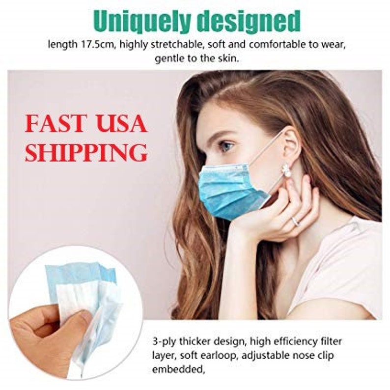 100 disposable face masks 100 disposable face masks