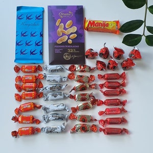 Lithuanian Chocolate Candy Box / Lithuanian Candies Box 38 pieces /  Gift Box /  Unique Candy Box / Authentic Lithuanian Treats
