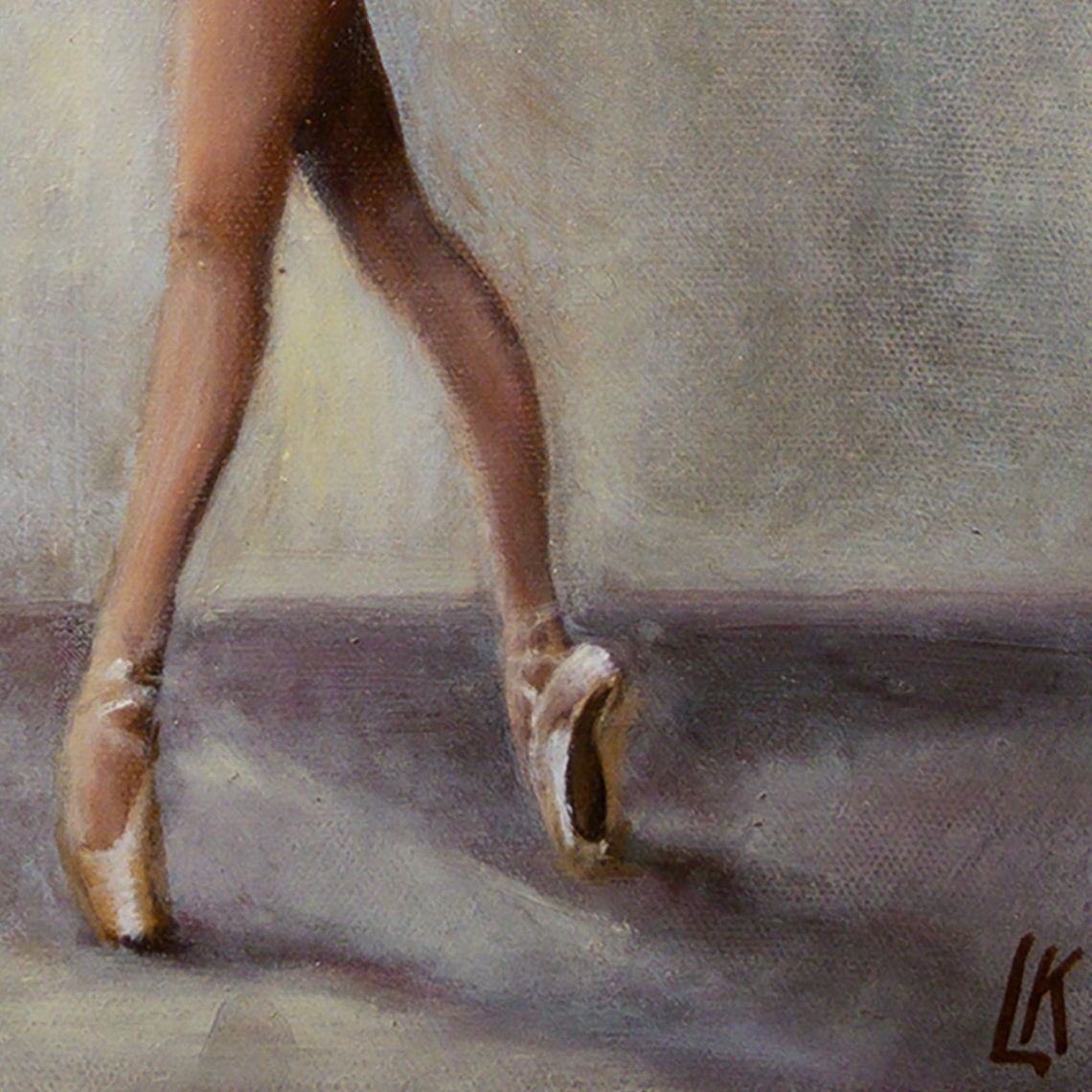 Dancing Ballerina Oil painting on canvas Realistic ballerina Etsy