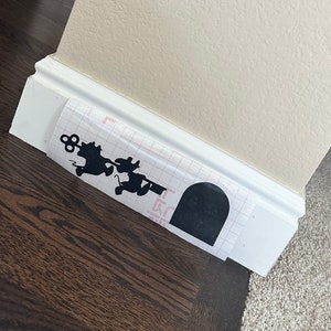 Jaq and Gus Baseboard Decal * Magical Disney Inspired Vinyl Wall Decal * Perfect For Kids Room & Nursery Décor