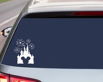 Disney Mickey Castle, Car Decal, Vinyl, Easy to Apply, Disney