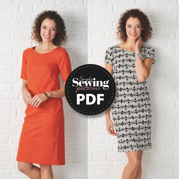 PDF Shift Dress Pattern, Simply Sewing Magazine, Dressmaking Pattern, Beginner Dressmaking Pattern, Shift Dress, Easy Sewing Pattern