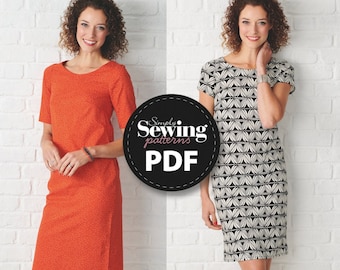 PDF Shift Dress Pattern, Simply Sewing Magazine, Dressmaking Pattern, Beginner Dressmaking Pattern, Shift Dress, Easy Sewing Pattern