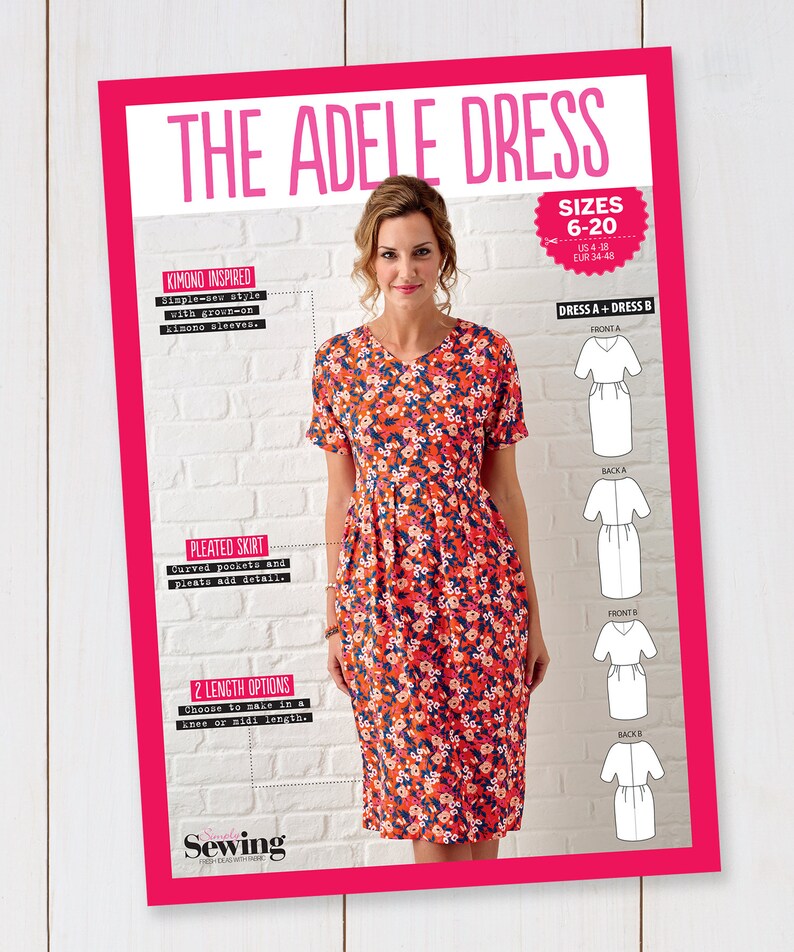 Beginners Sewing Pattern Tulip Dress Dress Sewing Pattern Summer Dress Pattern Digital Sewing Pattern Simply Sewing Adele Dress