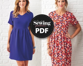 PDF Adele Dress, Dress Sewing Pattern, Tulip Dress, Simply Sewing, Digital Sewing Pattern, Summer Dress Pattern, Beginners Sewing Pattern