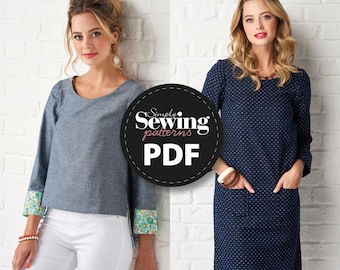 PDF Shift Top and Dress Set, The Lara Set, Dressmaking Pattern, Simply Sewing Magazine