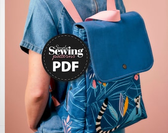 PDF Backpack Pattern, Bag Pattern, Classic Backpack, Sewing Pattern, Explorer Backpack, Cotton Canvas Backpack, Instant Download