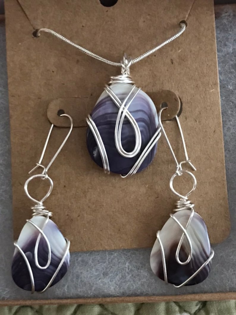 Wampum Quahog Shell Beach Jewelry Set
