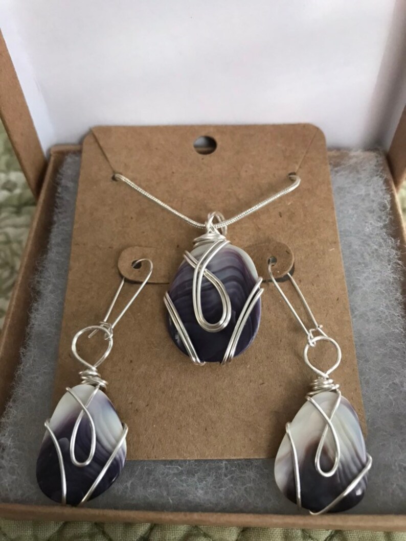 Wampum Quahog Shell Beach Jewelry Set