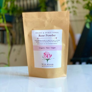 Rose Powder / Organic Rose Powder / Rose Tea / Rose Elixir / Rose Centifolia / Rose Drink / Powdered Rose / Rose Petals / Rose Face Mask