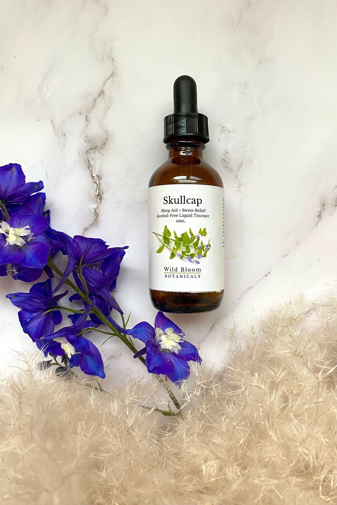 Skullcap Tincture / Alcohol Free Skullcap / Herbs for Anxiety / Herbs