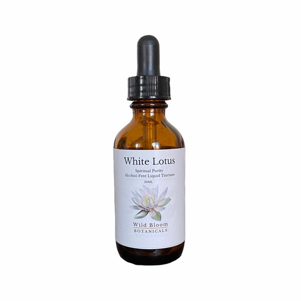 White Lotus Tincture / Alcohol-Free White Lotus Extract / Nymphaea lotus / White Water Lily