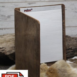 Legal Pad Leather Portfolio PDF Pattern, Notebook Portfolio