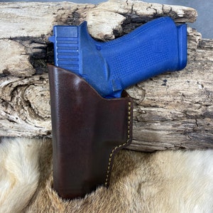 IWB Leather Holster for Glock 43x, IWB Holster, Appendix Carry, Waistband Holster