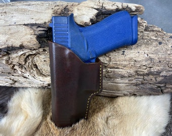 IWB Leather Holster for Glock 43x, IWB Holster, Appendix Carry, Waistband Holster