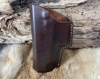 IWB Leather Holster for Glock 48, IWB Holster, Appendix Carry, Waistband Holster