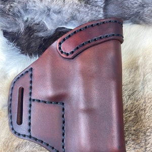Avenger style leather holster fits Sig Sauer P320 X-Carry 3.9
