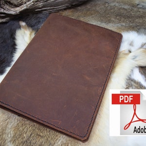 Leather Composition Notebook, Notebook Portfolio, Downloadable PDF Pattern
