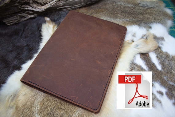 Leather Composition Notebook, Notebook Portfolio, Downloadable PDF Pattern