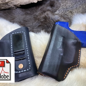 Sig Sauer P365 IWB Lederverarbeitungsmuster. Machen Sie Ihr eigenes Leder Innen Gürtel-Holster für Ihre Sig 365. Mit SVG-Dateien