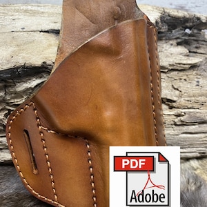 Beretta 92 Leather Holster Pattern.  Make your own leather Holster for your Beretta 92/M9 All SVG files included.