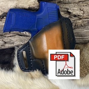 Sig Sauer P365 OWB Lederverarbeitungs-Muster. Machen Sie Ihr eigenes Leder Außerhalb des Gürtelbandes für Ihre Sig 365. Mit SVG-Dateien