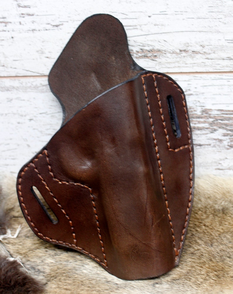 Leather Holster for Colt 1911. Leather Gun Holster, EDC Carry Holster, Waistband Holster for Colt 1911 Custom Handmade Leather Holster image 10