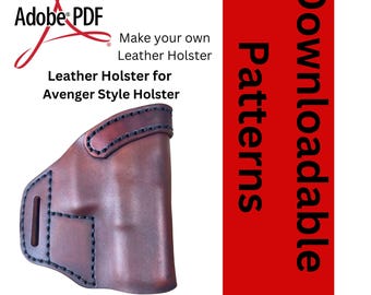 Springfield Armory Hellcat Leather Holster Pattern.  Make your own Avenger Style leather Holster for your Hellcat